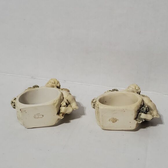 Vintage Angel Cherub Napkin Rings Set 80s 90s Angels Towel Ring Floral Cupid - Picture 5 of 9